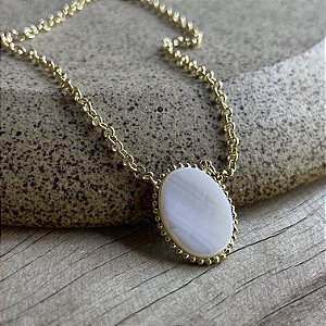 Colar Madre Pérola Aurora - Longo