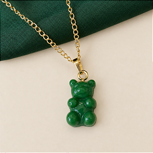 Colar Misturinha Urso - Verde