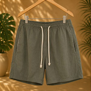 Short Assis - Linho Verde Militar