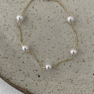 Pulseira Pérolas Shell - 5mm