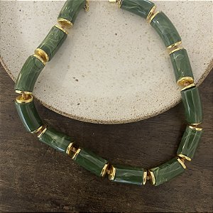 Colar Boho de Resina - Verde
