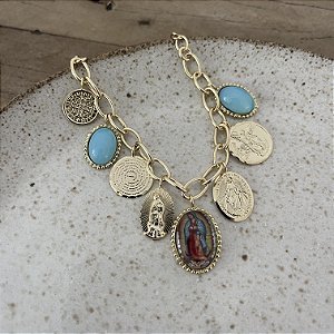 Pulseira Santos Aurora - Guadalupe - Azul Claro