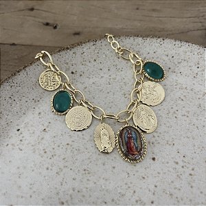 Pulseira Santos Aurora - Esmeralda