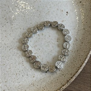 Pulseira São Bento - Ródio