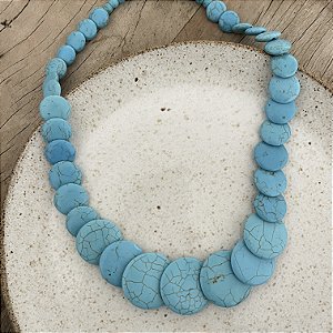Colar Boho Patilha - Turquesa
