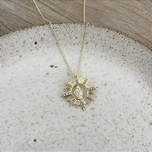 Colar Medalha Explendor N. S. das Graças