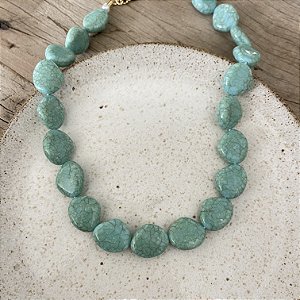 Colar Boho Pedra Turquesa