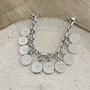 Pulseira Dez Mandamentos - G - Ródio