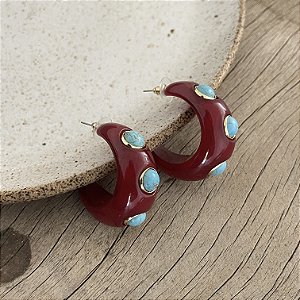 Argola Boho Gota - Marsala