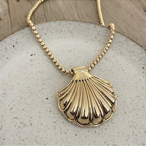 Colar Concha Max - Dourado