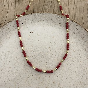 Colar Cristais Petra - Magenta