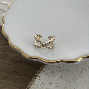 Piercing Infinito de Zircônias - Dourado