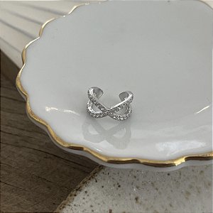 Piercing Infinito de Zircônias - Ródio