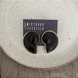 Brinco Concha - Preto