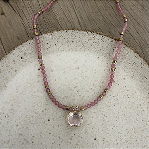 Colar Murano Petra Retangular - Kunzita