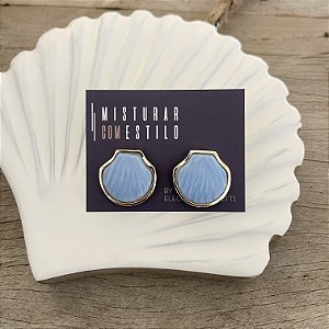 Brinco Concha - P - Azul Bebê