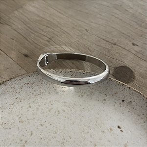 Bracelete Liso Fino - Ródio