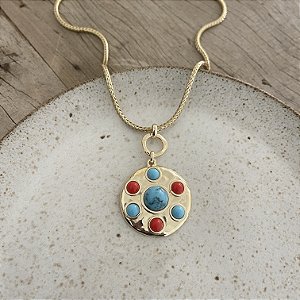 Colar Rabo de Rato Medalhão