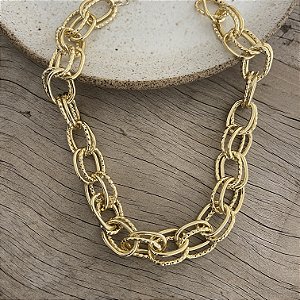 Corrente Dupla Rendada - Dourado