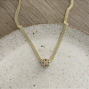 Colar Mini Esferas com Pingente