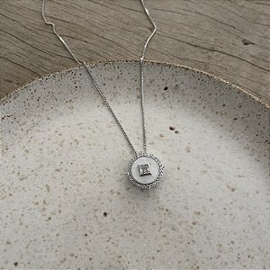 Colar Madre Pérola Redondo - Ródio