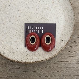 Brinco Rafa Resina - Vermelho