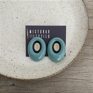 Brinco Rafa Resina - Turquesa