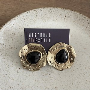 Brinco Boho Orgânico - Preto