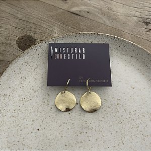 Argola Betina Chapa - G - Dourada