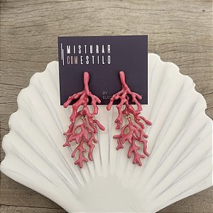 Brinco Coral - Rosa