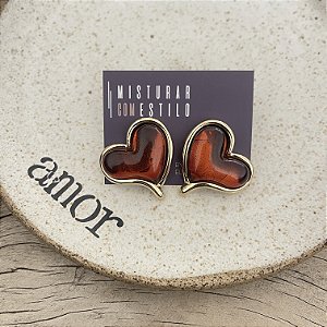 Brinco Boho Coração - Âmbar