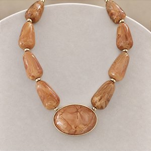 Colar Boho Pedras Max - Âmbar