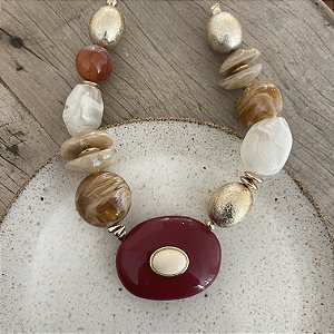 Colar Boho Rafa Max - Magenta