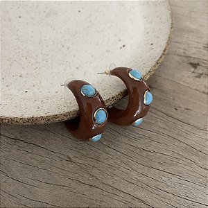 Argola Boho Gota - Café