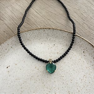 Colar Murano Petra Gota - Esmeralda