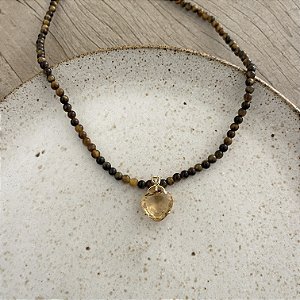 Colar Murano Petra Gota - Morganita