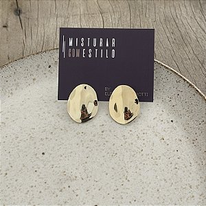 Brinco Chapa Pressão - P - Dourado