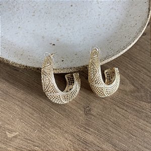 Argola Aramada Orgânica- Dourado