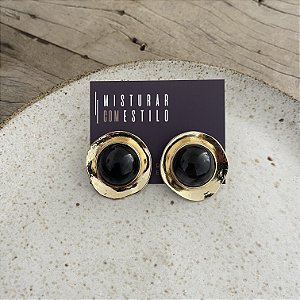 Brinco Petra Redondo Liso - Fumê