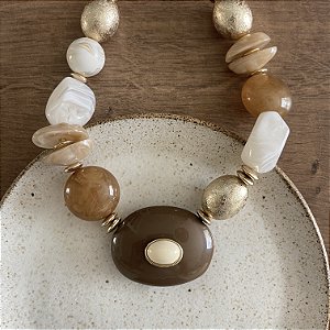 Colar Boho Rafa Max - Café