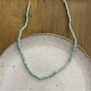 Colar Murano - P - Turquesa Rajado