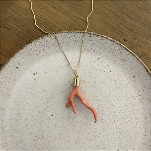Colar Coral - Salmão
