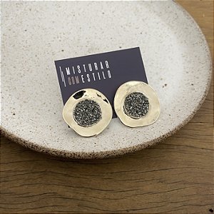 Brinco Petra Redondo de Pirita - Grafite