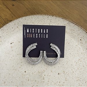 Brinco Fantasy Riviera Dupla - Ródio