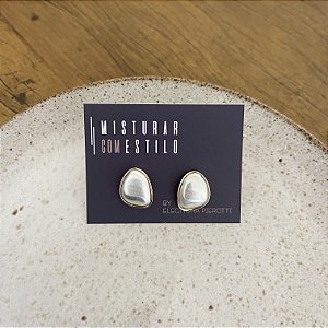 Brinco Lumière Delicado - Ródio e Dourado