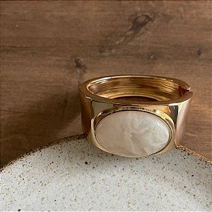 Bracelete Petra Pedra - Marfim Semitransparente