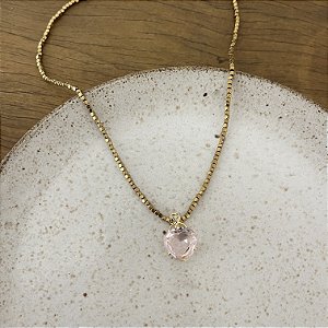 Colar Hematita Petra Gota - Kunzita