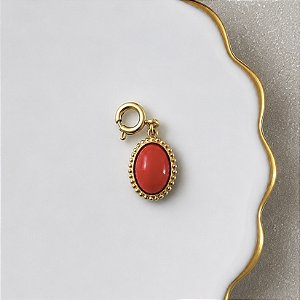 Pingente Pedra Natural Aurora - Vermelho - P