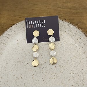 Brinco Pérola Chata