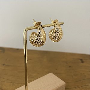 Brinco Gota Aramada - P - Dourado